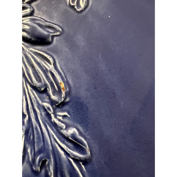 Large Blue Ceramic Antica Fornace Ceramiche da Tavola Serving Oval Platter  Used - Picture 8 of 11